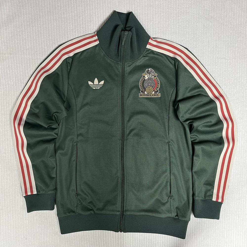 Mexico National Team Track Jacket Mens Large Green Soccer Adidas Full Zip